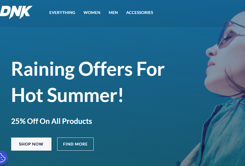 Online fashion store website design