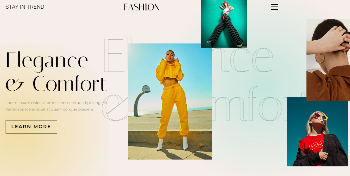 Fashion and lifestyle website design