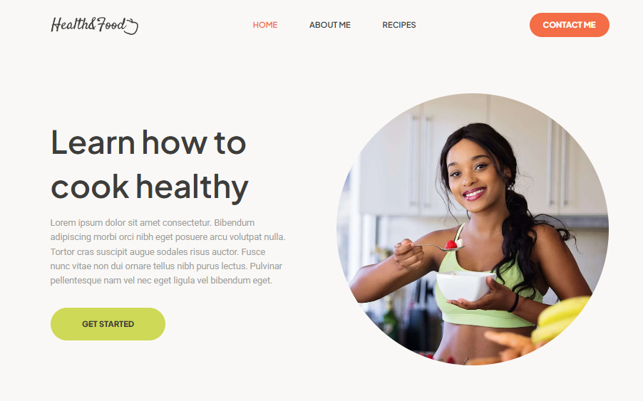 Health and wellness website design